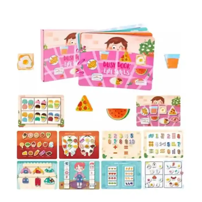 Libro Sensorial Montessori Didáctico Con Velcro Para Niños