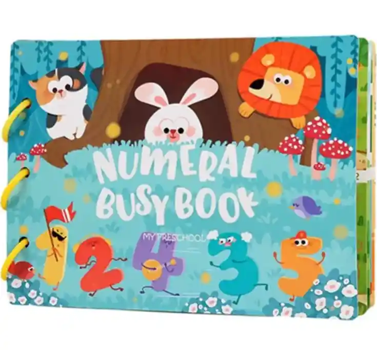 Libro Sensorial Montessori Didáctico Con Velcro Para Niños