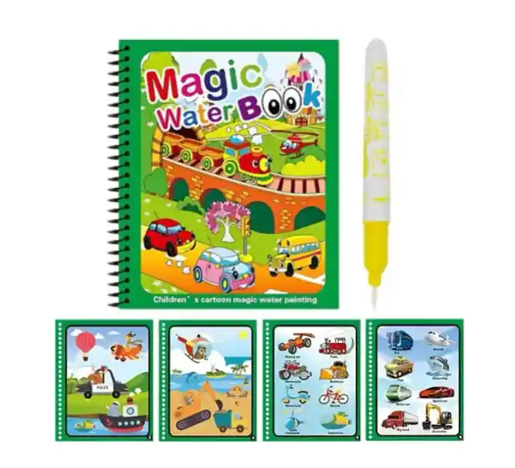 Libro Mágico Reutilizable Para Pintar Con Agua / Water Book