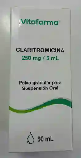 Claritromicina 250mg/5ml X 60 Ml Polvo Granular Para Suspension Oral