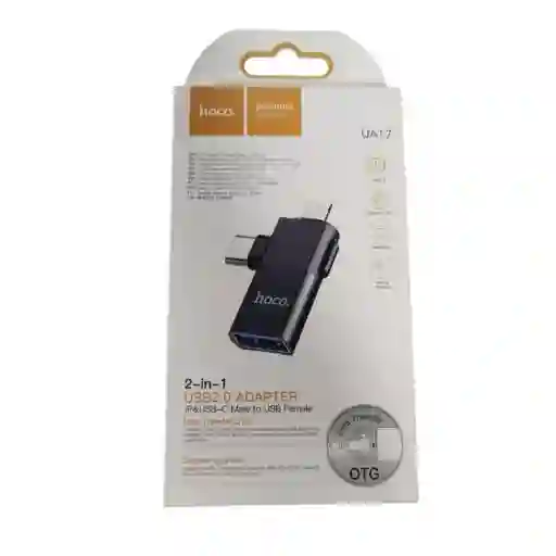 Adaptador Otg Ua17 Hoco 2 En 1 Iphone-usb-c Male To Usb Female