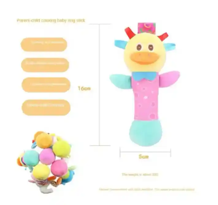 Sonajero Peluche Y Apretable Skk Baby