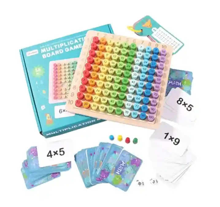 Tablero Didactico Tabla De Multiplicar Juego Montessori