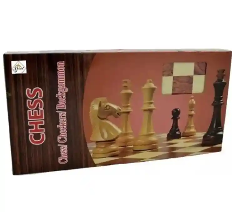 Ajedrez Madera 40x40 3 Juegos En 1 Ajedrez Grande