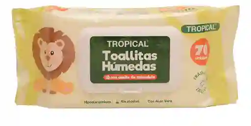 Toallas Humedas Tropical Con Tapa 70 Unidades