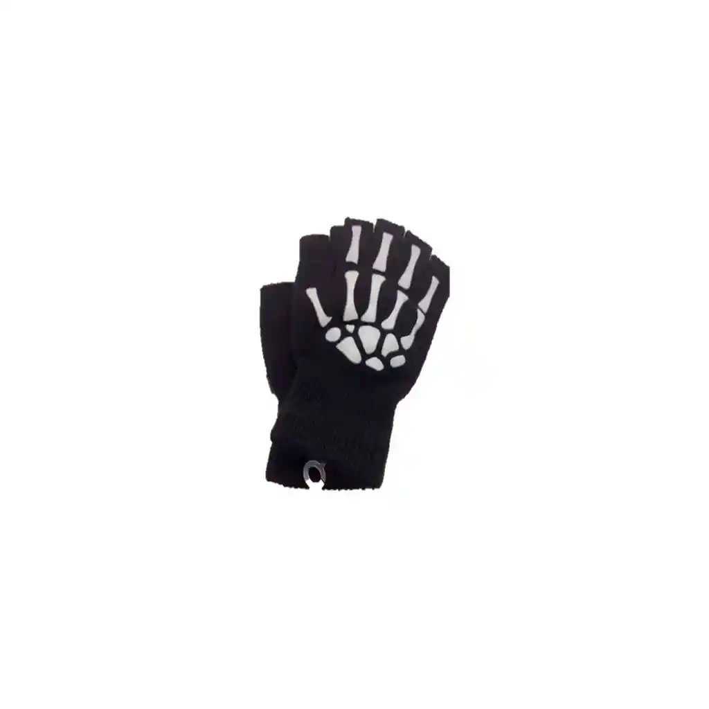 Guantes Manga Calavera Hombre Mujer Sin Dedos Bicicleta Moto