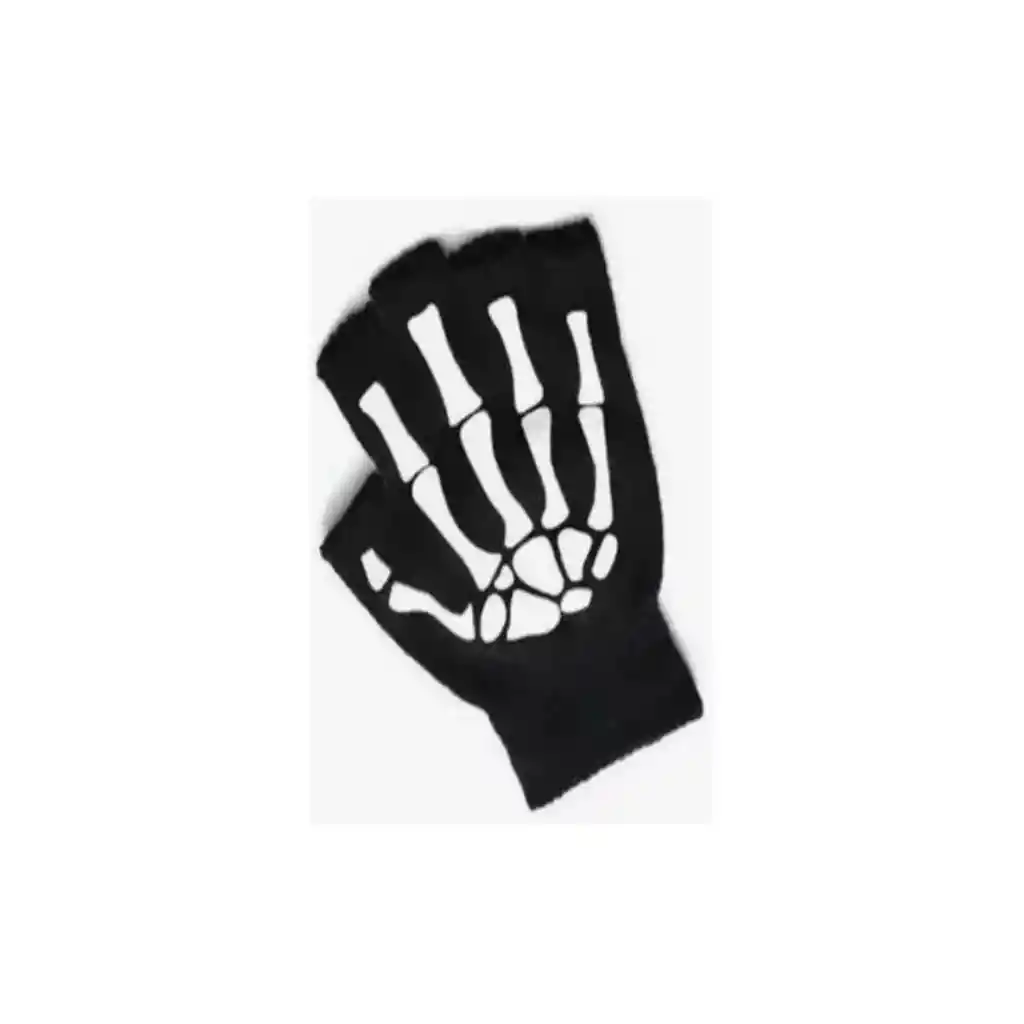 Guantes Manga Calavera Hombre Mujer Sin Dedos Bicicleta Moto