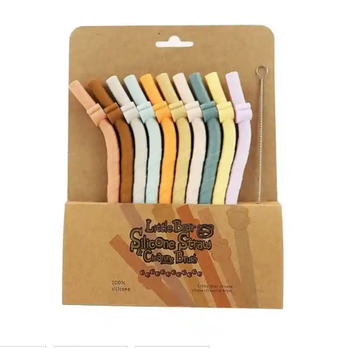 Set 10pcs Bombillas Silicona Bebe Libre De Bpa