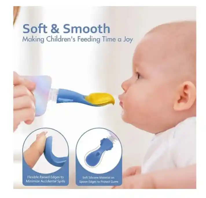 Cuchara Silicona De Bolsas Comida Para Bebés