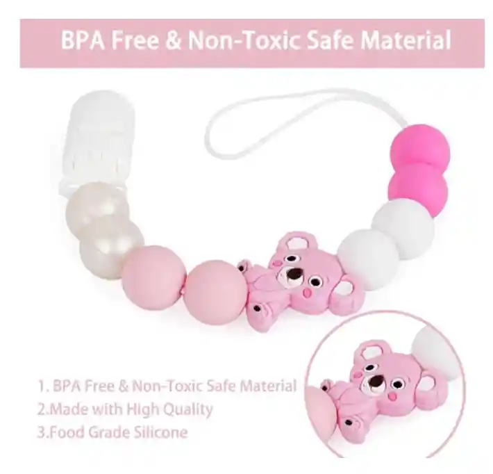 Portachupetes Personalizados Silicona Libre De Bpa