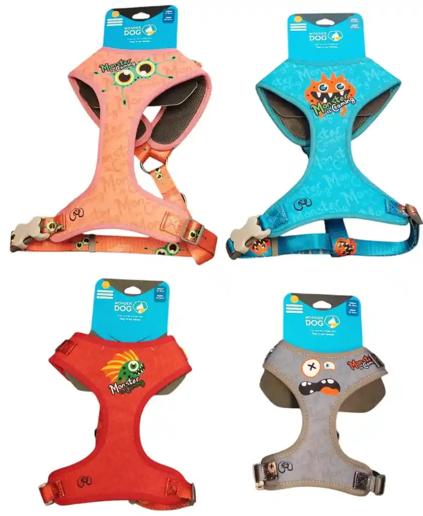 Wonder Dog - Arnes Variedad Diseño Talla L Cuello 36-46cm, Pecho 54-82cm