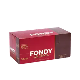 Fondy Dark La Ibérica 62% Cacao 50g X 10 Pzas