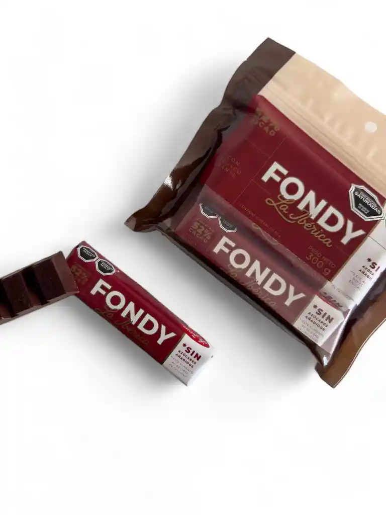 Barra Fondy La Ibérica Sin Azúcares Añadidos X 50 G X 6 Pzs