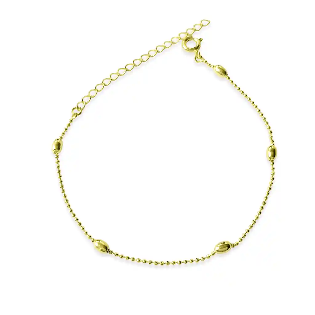 Pulsera 5 Melón Enchapado Oro 18 K