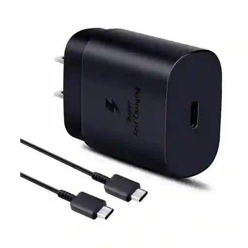 Cargador Samsung Pack Cable Tipo C A C Cargador Negro