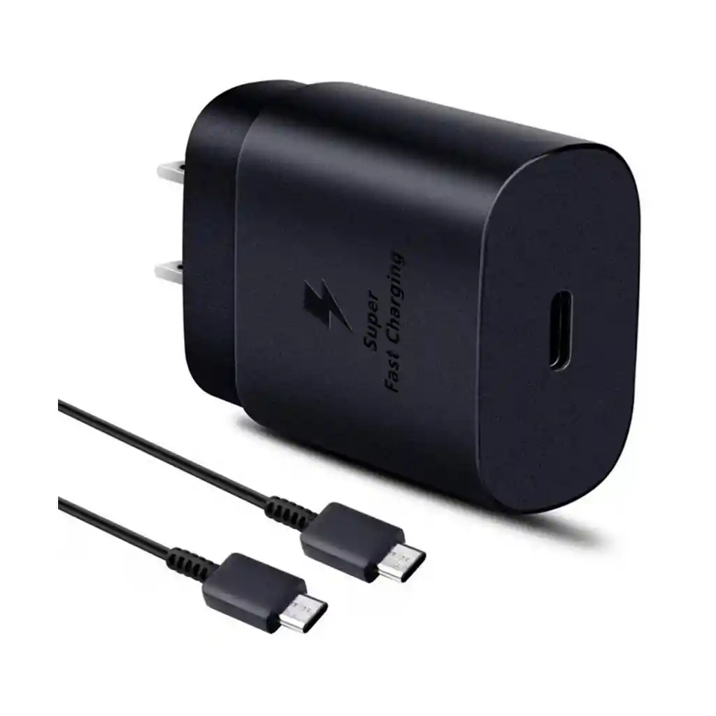 Cargador Samsung Pack Cable Tipo C A C Cargador Negro