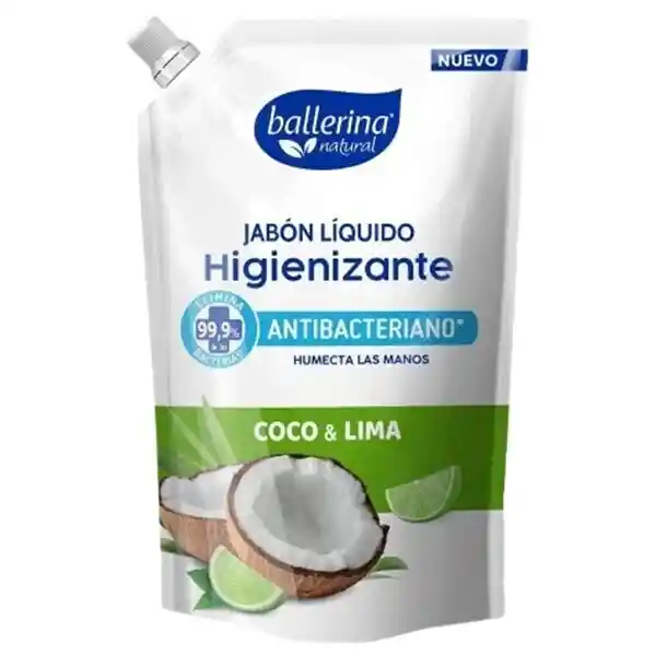 Jabon Liquido Ballerina Higienizante Coco Y Lima