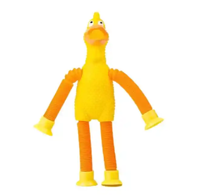 Pollo Chillón Estirable Con Luz Led Telescópico Para Niños