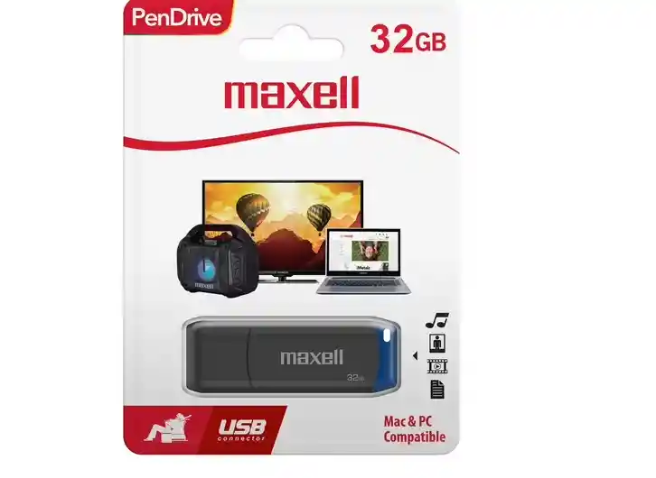 Pendrive Maxell Usb 32gb 2.0 Azul