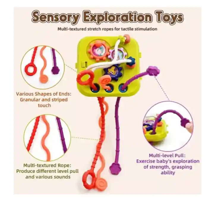Juego De Enseñanza Para Bebés Con Cubo De Actividades 7 En 1