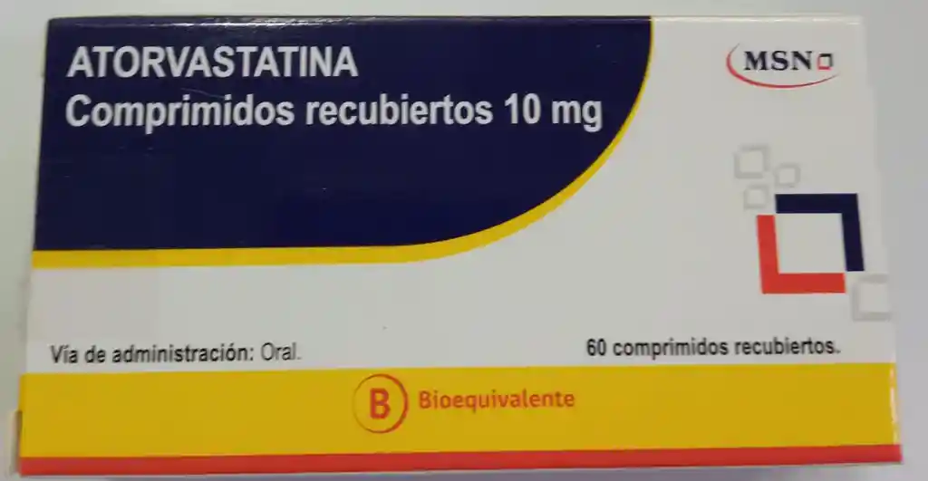 Atorvastatina 10 Mg X 60 Comprimidos Recubiertos