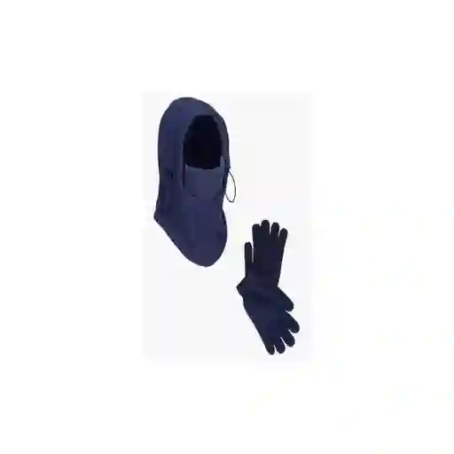 Set Invierno Infantil Gorro Pasamontaña + Guantes De Lana