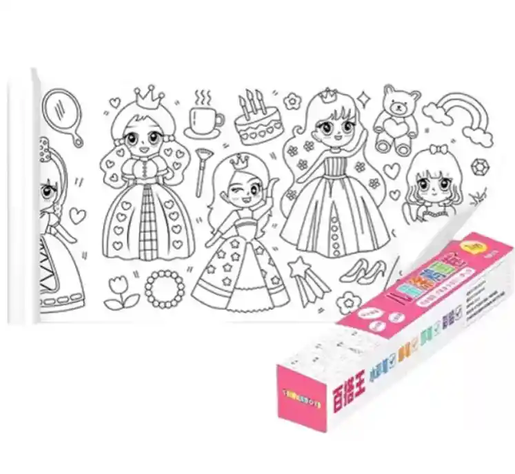 Rollo De Dibujos Para Colorear De 3 Metros Papel Para Niños