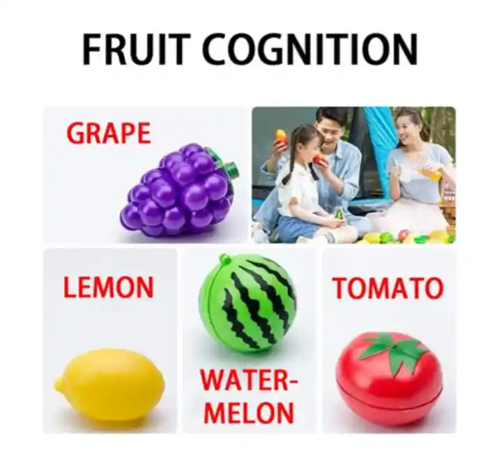 Juguete Didáctico De Comida, Frutas Con Velcro