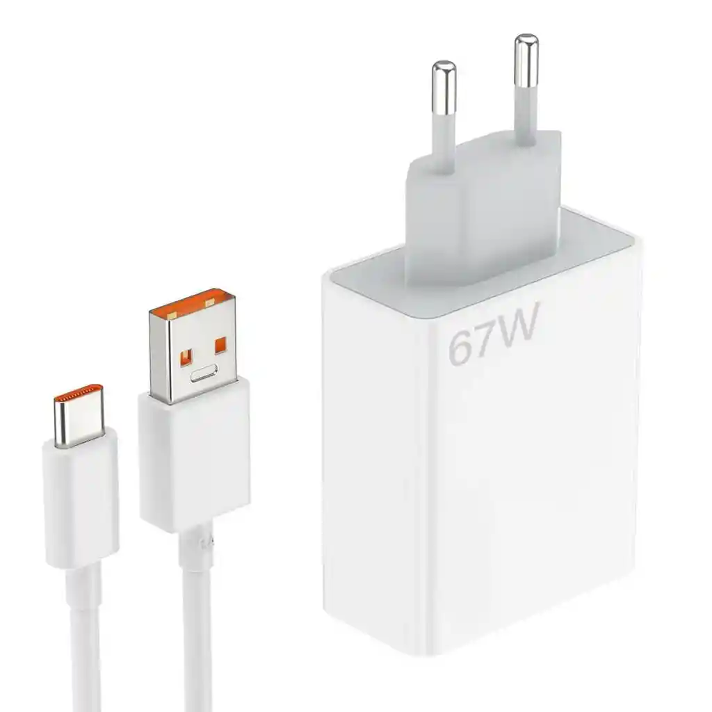 Pack Xiaomi Cable Usb C + Cargador 67w Blanco