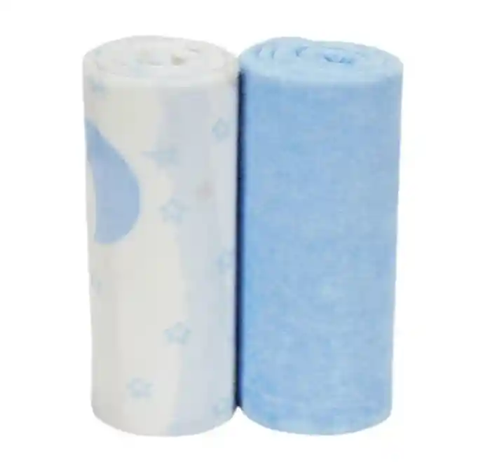 Pack 2 Mantas Muselina Para Bebé 120x110cm Algodón