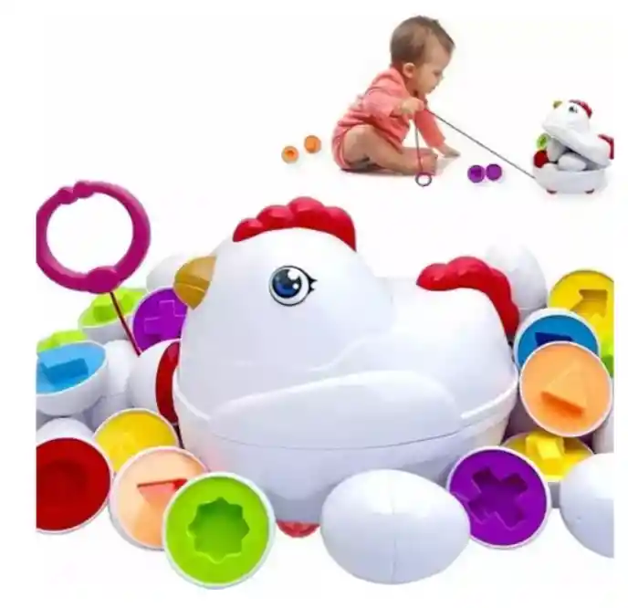 Juego Encaje Huevos Montessori 12 Unidades Figuras