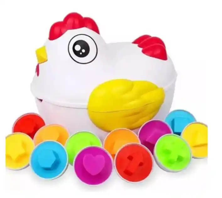 Juego Encaje Huevos Montessori 12 Unidades Figuras