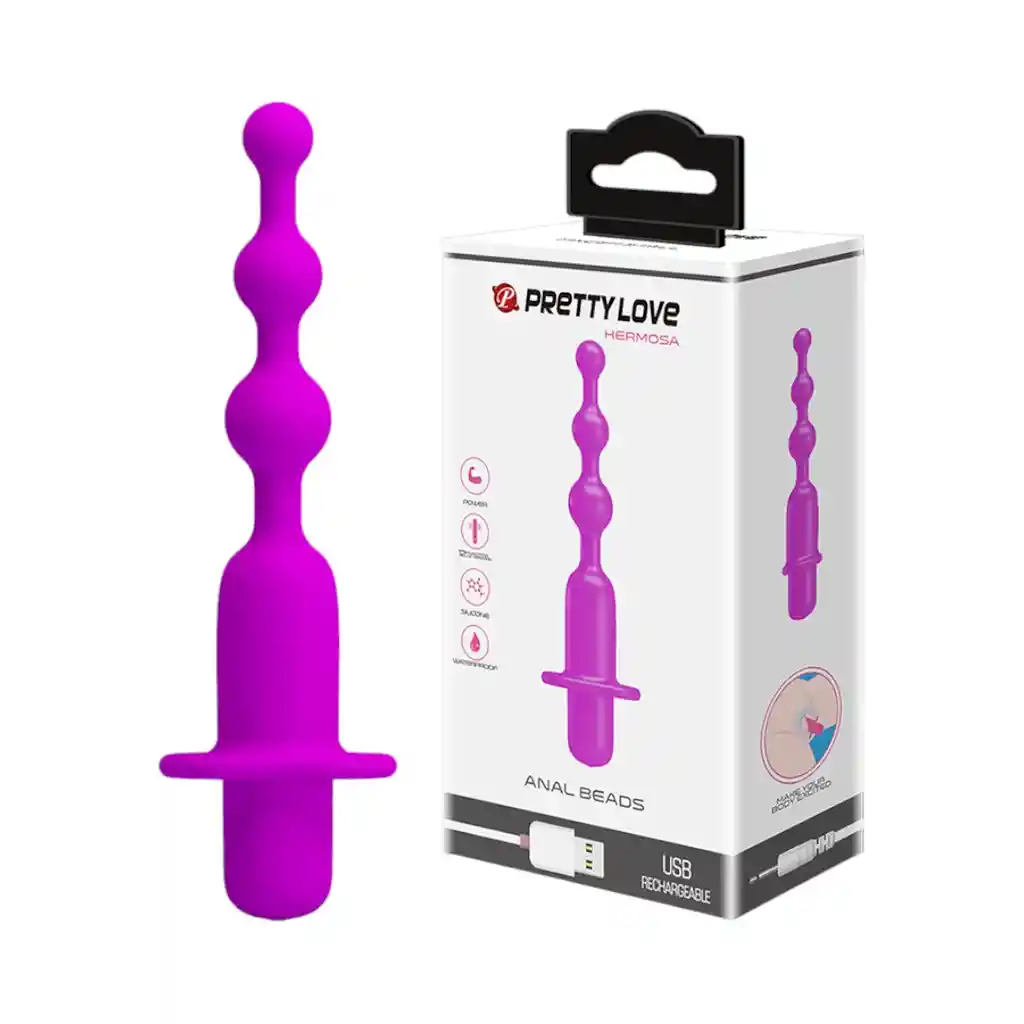 Vara Anal Con Vibración Recargable Hermosa