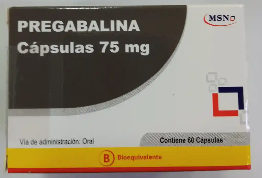 Pregabalina 75 Mg X 60 Capsulas