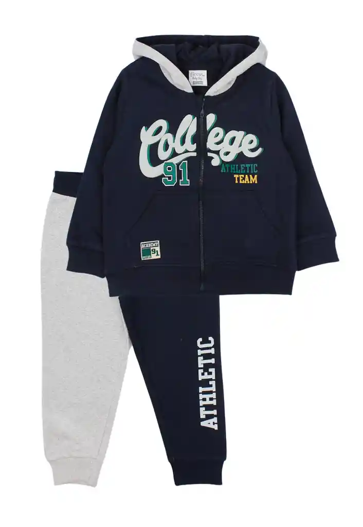 Buzo Bebé Niño Academy 156 Azul 3 A 6 Meses