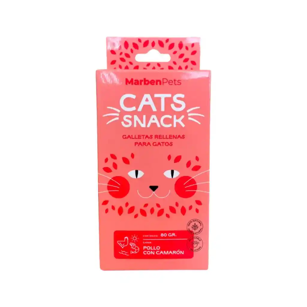 Marben Pets - Galleta Rellena Sabor Pollo Con Camaron Para Gatos (ck1008)