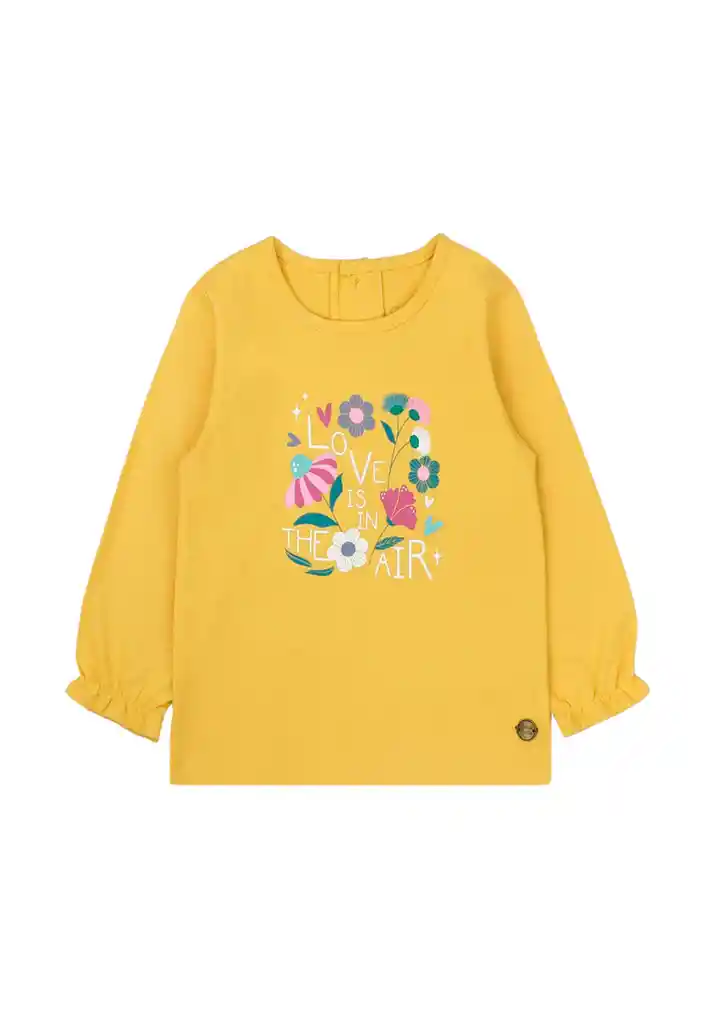 Polera Bebé Niña Puño Foresta 178 Mostaza 6 A 12 Meses