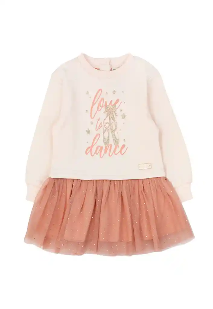 Vestido Bebé Niña Academy 205 Coral Claro 3 A 6 Meses