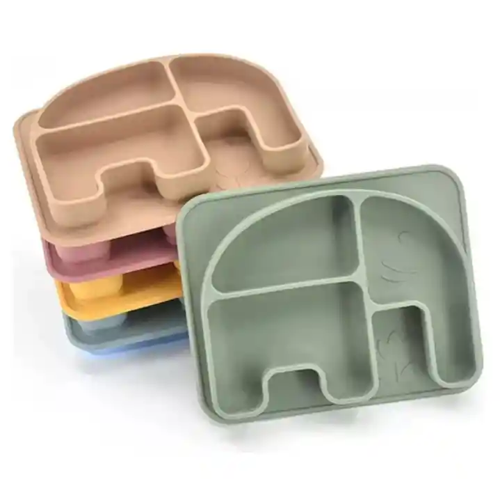 Plato De Silicona Con Ventosa Comida Para Bebe