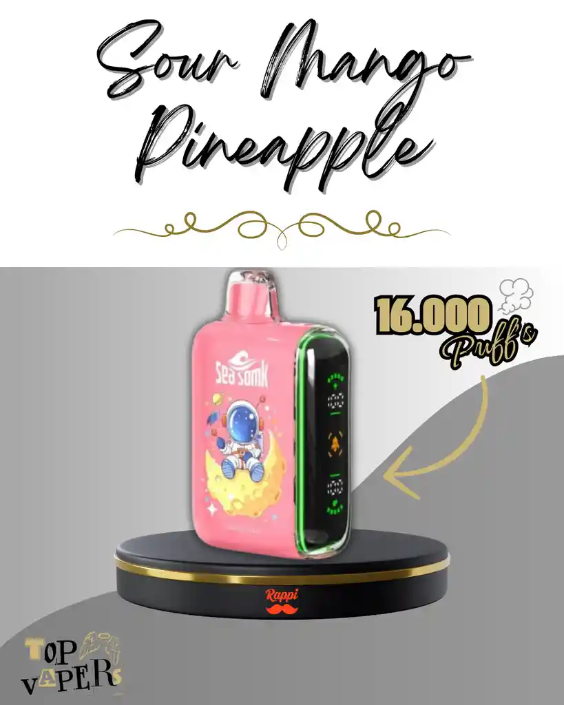 Vaper Sour Mango Pineapple 16.000 Puffs - Vaporizador Desechable Vaper