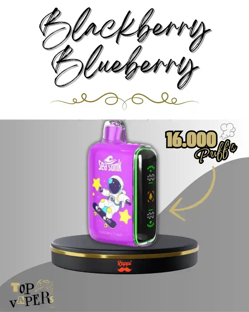 Vaper Blackberry Blueberry 16.000 Puffs - Vaporizador Desechable Vaper