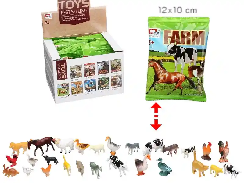 Sorpresas-24 Sobre C/2 Figuras Animal Granja