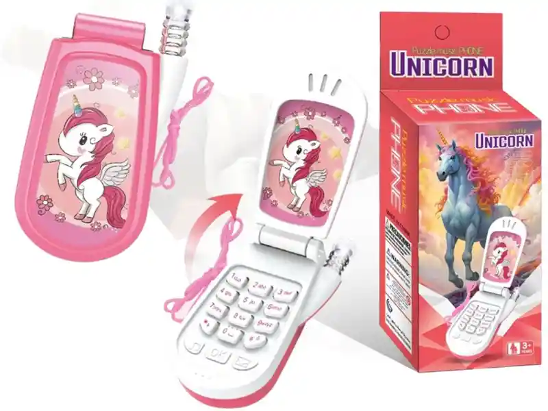 Sorpresas-12 Mini Celulares 9cm Unicornio Sonidos Y Luz