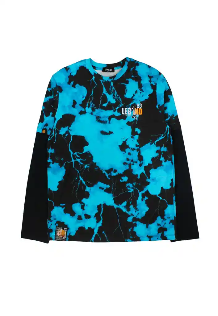 Polera Teens Niño Doble Manga Move 509 Petróleo 12 Años