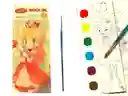 Sorpresas-12mini Libro De Acuarela Con 1 Pincel, 12 Hjs