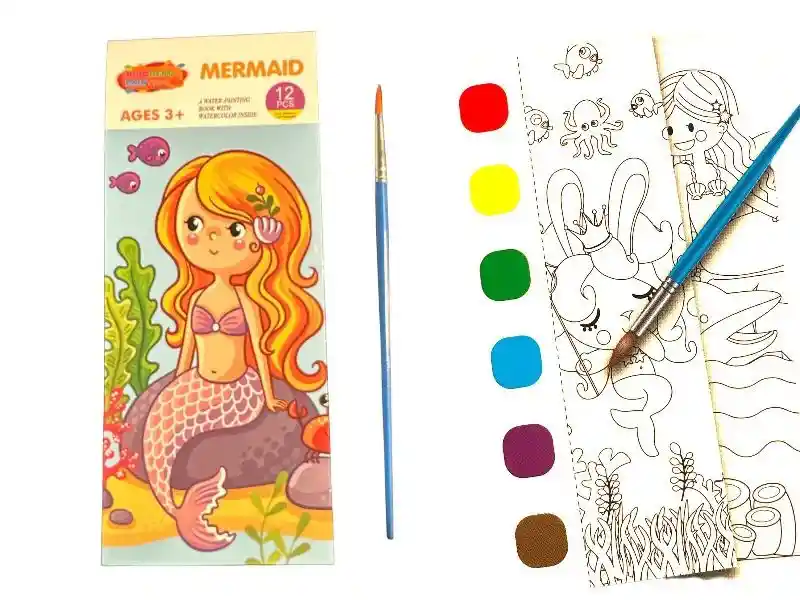 Sorpresas-12mini Libro De Acuarela Con 1 Pincel, 12 Hjs