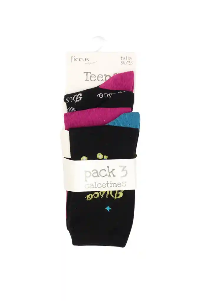 Pack 3 Calcetines Kids Niña Teens 657 Color Único 37/39