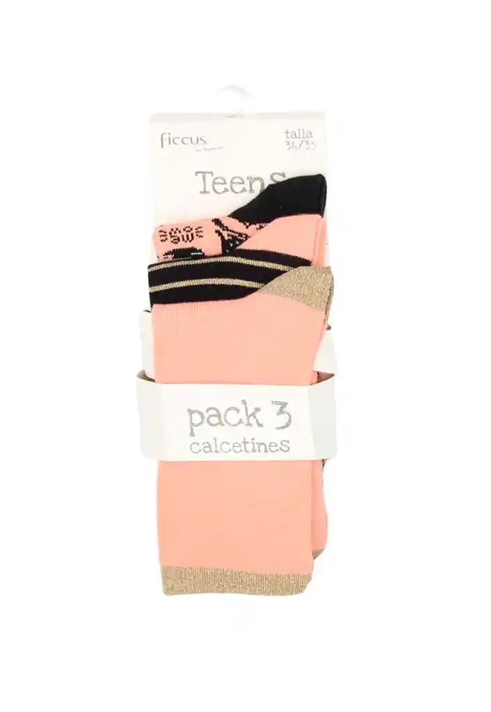 Pack 3 Calcetines Kids Niña Teens 656 Color Único 30/33