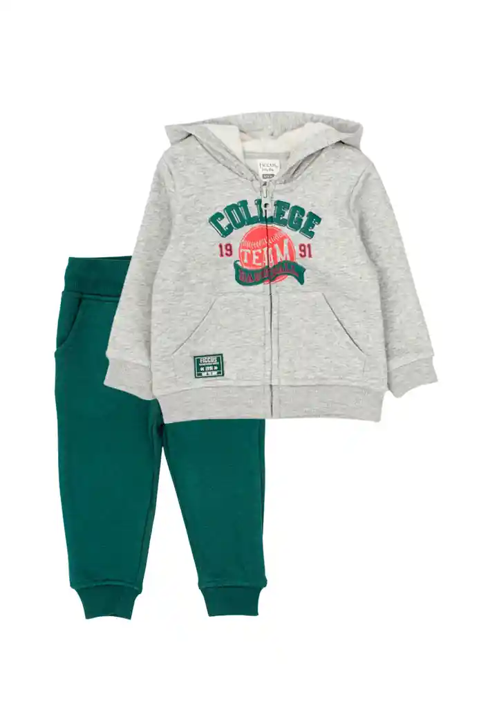 Buzo Bebé Niño Day To Day 708 Gris Melange 12 A 18 Meses