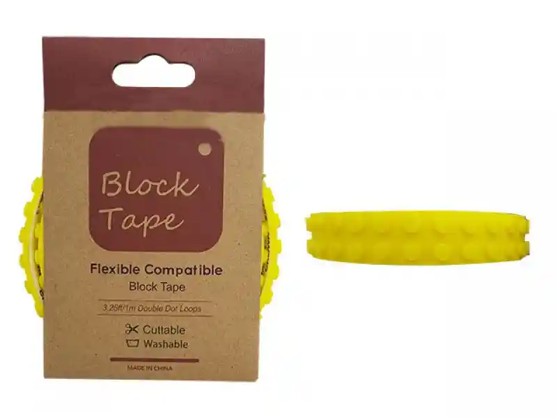 Sorpresas-12 Cintas Tape Amarilla Para Block